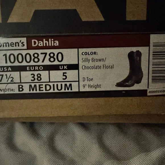 Ariat Dahlia Silly Brown Cowboy Boots - Picture 3 of 3